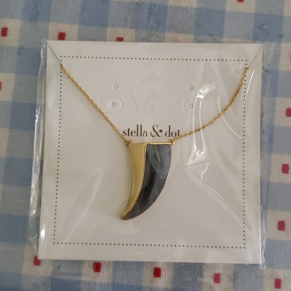 Stella & Dot Split Stone Pendant Necklace